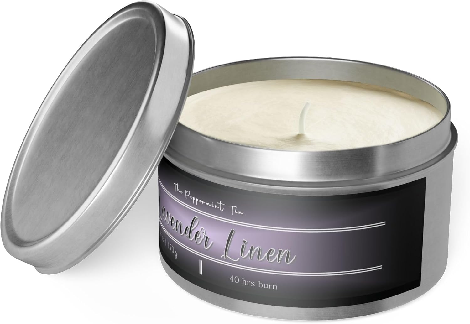Lavender Linen Hand Poured Coconut Wax Essential Oil Candle Tin | 8 oz