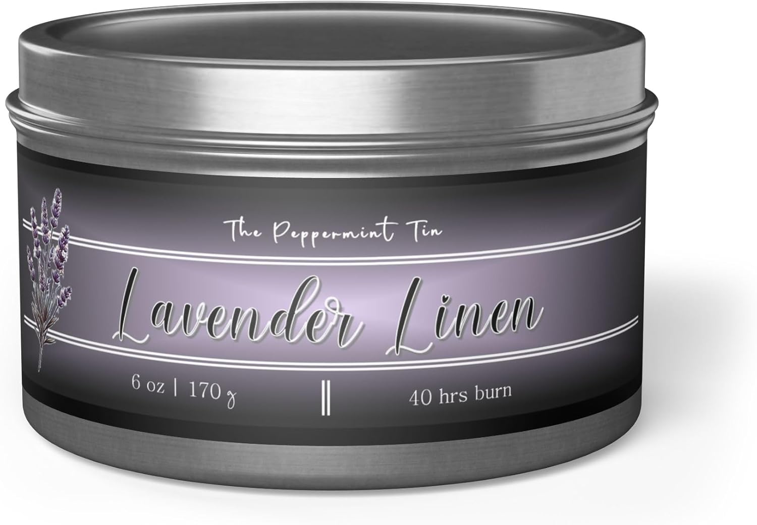 Lavender Linen Hand Poured Coconut Wax Essential Oil Candle Tin | 8 oz