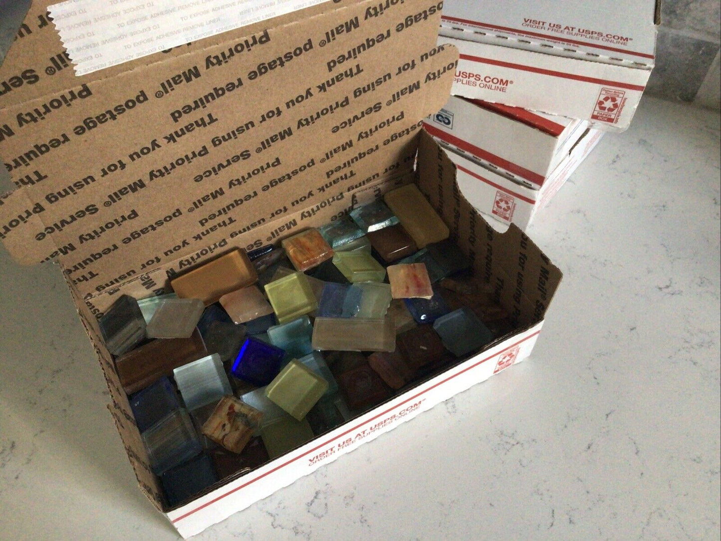 3 Pound Lot Assorted Glass Tiles Mosaic Arts N Craft