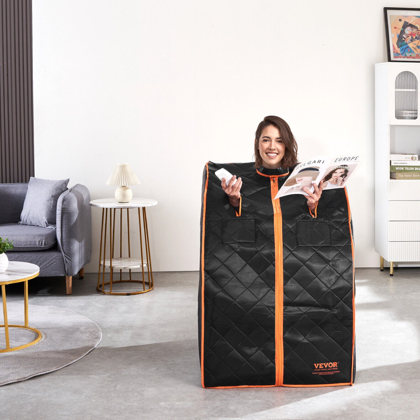 VEVOR Far Infrared Sauna Tent 1050W Personal Home Spa Loss Weight Detox Therapy